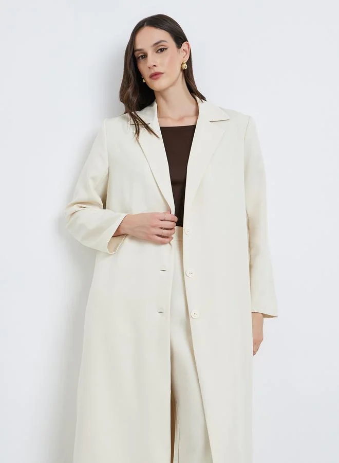 ستايلي كيمونو بليزر بأزرار وياقة نوتش